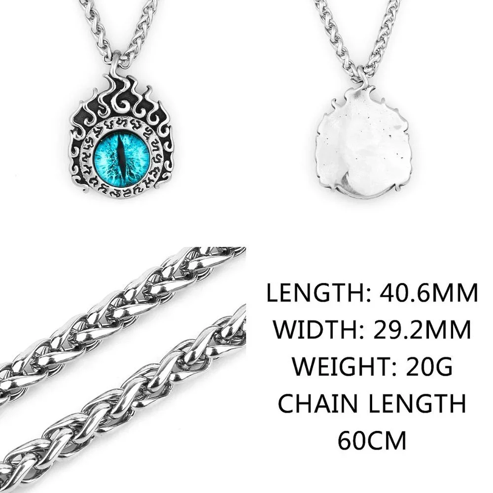 ❤️Stainless steel devil's eyes unisex pendant necklace, GP1231396